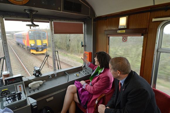 DG207274. Claire Perry MP inspects the GNGE. 9.3.15