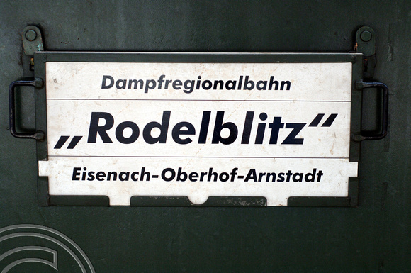 FDG3202. Rodelblitz name board. Erfurt. Germany. 19.2.06.