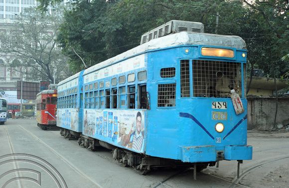 DG70436. Route 14 tram. BBD Bagh. Calcutta. India. 17.12.10