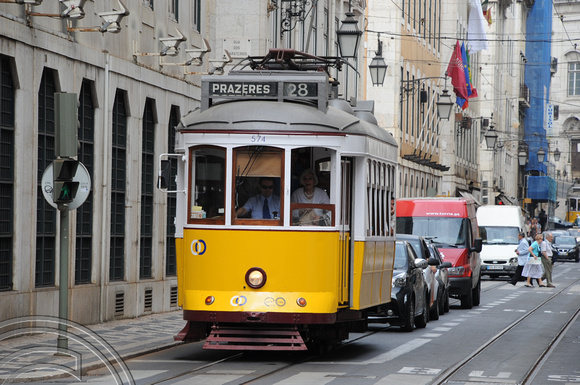 DG53071. Tram 574. Rua da Conceicao. Lisbon. Portugal. 2.6.10.