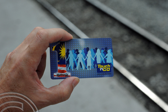 DG101418. Touch n Go card. KL. Malaysia. 16.1.12.