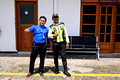 DG437241. Friendly staff. Tanggul station. Java. Indonesia. 21.1.2025.