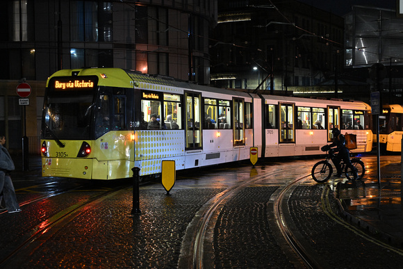 DG434066. Tram 3105. Manchester Victoria. 4.12.2024.