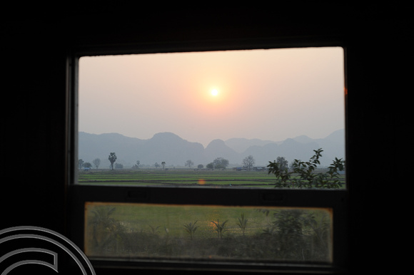 FDG10853. Sunset on the way to Kanchanaburi. Thailand. 21.1.09.