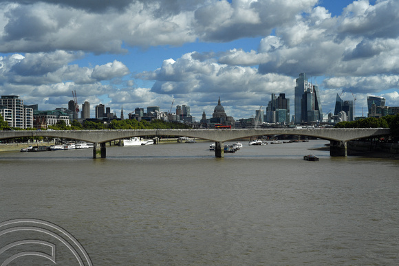 DG379347. The Thames and city of London from Charing Cross Bridge. 16.9.2022.