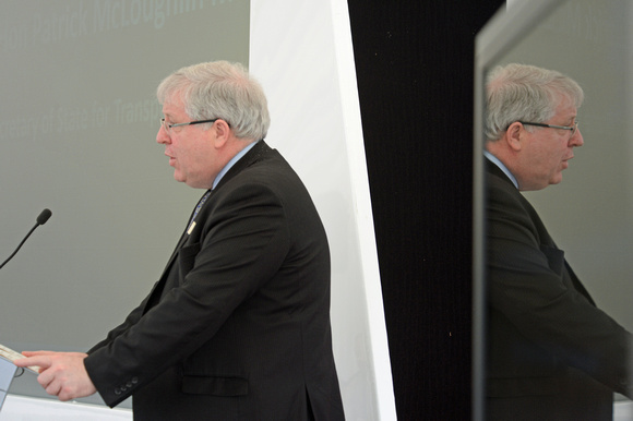 DG176006. Reflections on the Rt Hon Patrick McLoughlin MP.  DDRf14. Derby. 10.4.14.