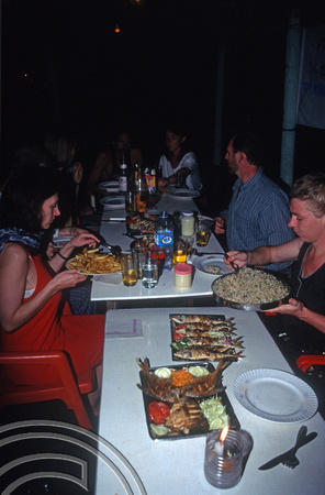 T5552. Christmas day meal. Arambol. Goa. India. 24th December 1995