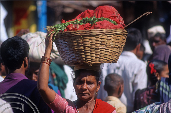 T5700. Woman in the market. Mapusa. Goa. India. December 1995