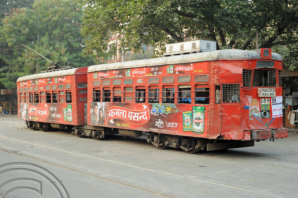 DG70406. Route 22 tram. Esplanade. Calcutta. India. 17.12.10.