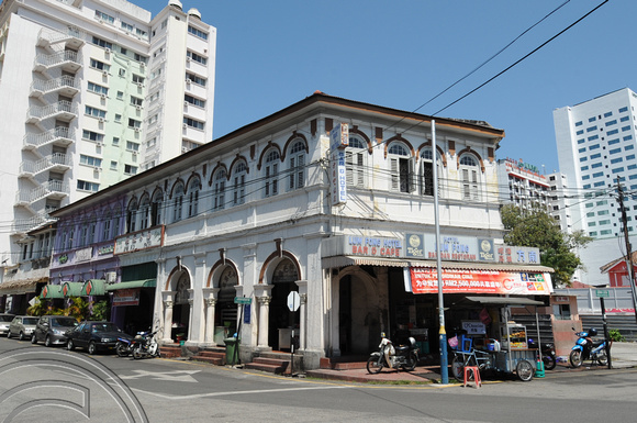 TD12026. Classic buildings. Lebuh Muntri. Georgetown. Penang. Malaysia. 28.1.09.