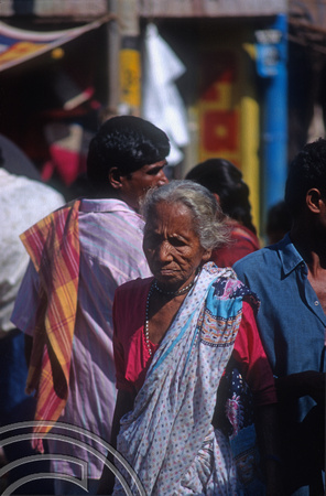 T5692. Old woman in the market. Mapusa. Goa. India. December 1995