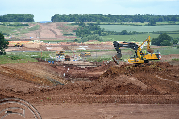 DG372822. HS2 construction. Leam valley. Warwickshire. 8.6.2022.