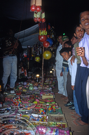 T5680. Stall at the Temple festival. Arambol. Goa. India. December 1995
