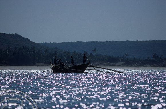 T5567. Fishing boats near Chapora. Goa. India. December 1995
