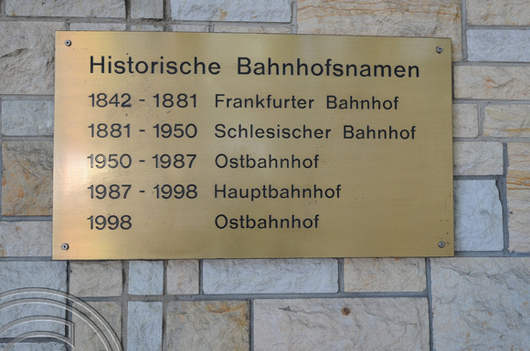 DG63296. Ostbahnhof history. Berlin. Germany. 23.9.10.
