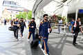 DG446183. Indian cricket team catch the train. Kings Cross. 17.6.2025.