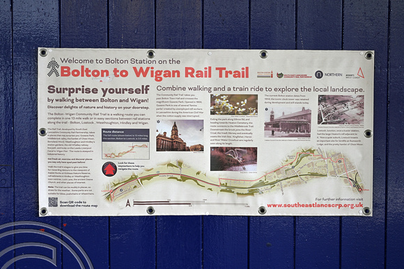 DG414057. Bolton to Wigan rail trail map. Bolton. 11.4.2024.