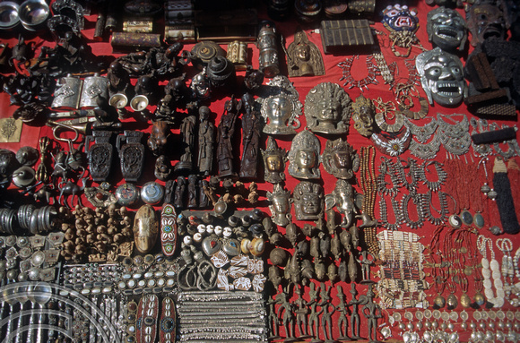 T5574. Stall. The flea market. Anjuna. Goa. India. December 1995