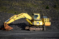 DG434680. Komatsu PC2000 surface mining excavator. Nant Helen opencast site. Wales. 10.12.2024.