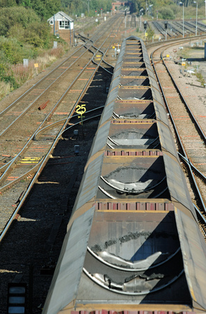 DG95153. DBS empty coal train. Milford Jn. 27.9.11.
