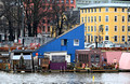 DG440622. Saunas in the harbour. Oslo. Norway. 26.2.2025.