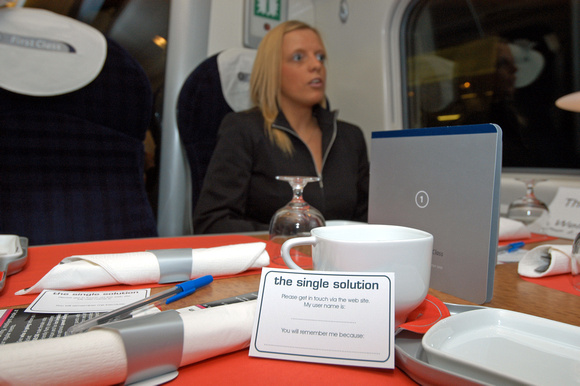 DVT02890. Speed dating on a Pendolino. 17.3.05.
