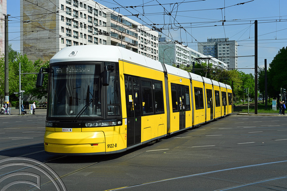 DG369538. Tram 9122. Otto-Braun Straße. Berlin. Germany. 7.5.2022.