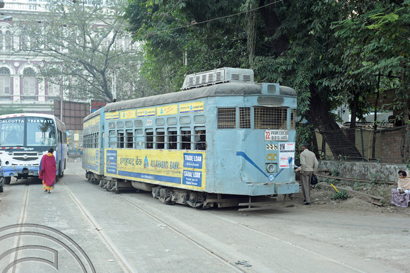 DG70426. Route 22 tram. BBD Bagh. Calcutta. 17.12.10.