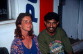 T5673. Lynn and Suhas at the Prakash Bar. Arambol. Goa. India. December 1995