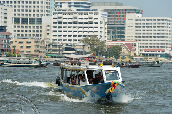 DG204785. Tourist boat on the Chao Praya river. Bangkok. Thailand. 3.2.15