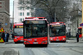 DG441191. Bus convoy. Strandgata. Oslo. Norway. 26.2.2025.