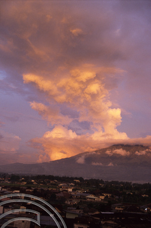 T3919. Sunset. Bukittinggi. Sumatra. Indonesia. 1992.