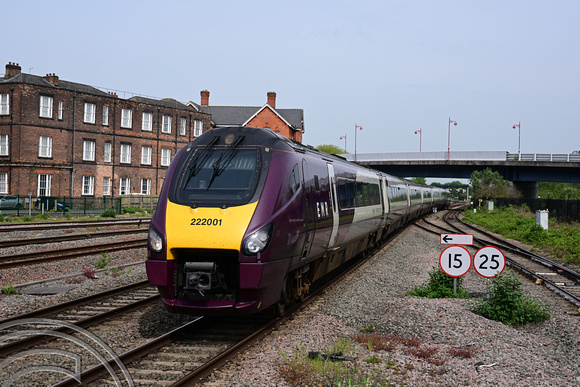 DG416823. 222001. 1C38. 1037 Sheffield to St Pancras International. Derby. 10.5.2024.