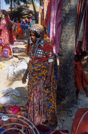 T5606. Tribal woman. The flea market. Anjuna. Goa. India. December 1995