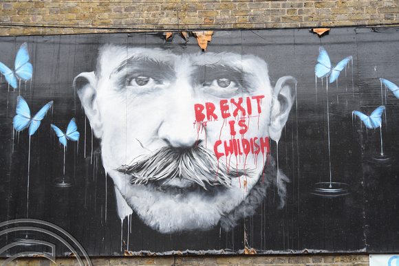 DG370456. Anti Brexit grafitti. . Rochester. 20.5.2022.