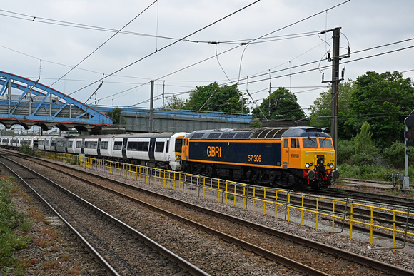 DG418086. 57306. 5Q78. 1340 Hornsey depot to Worksop Up Reception. Peterborough.  21.5.2024.