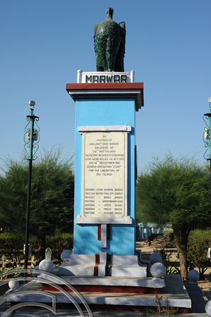 DG76918. War memorial. Diu. India. 22.3.11.