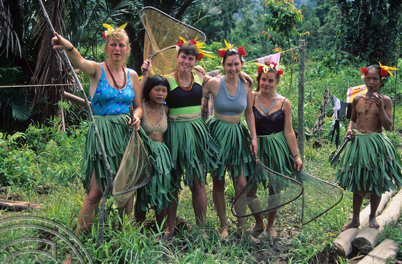 T3790. The girls. Siberut. Mentawai Islands. Indonesia. 1992.